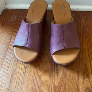 Kork-Ease Greer Platform Slide Sandal in Burgundy